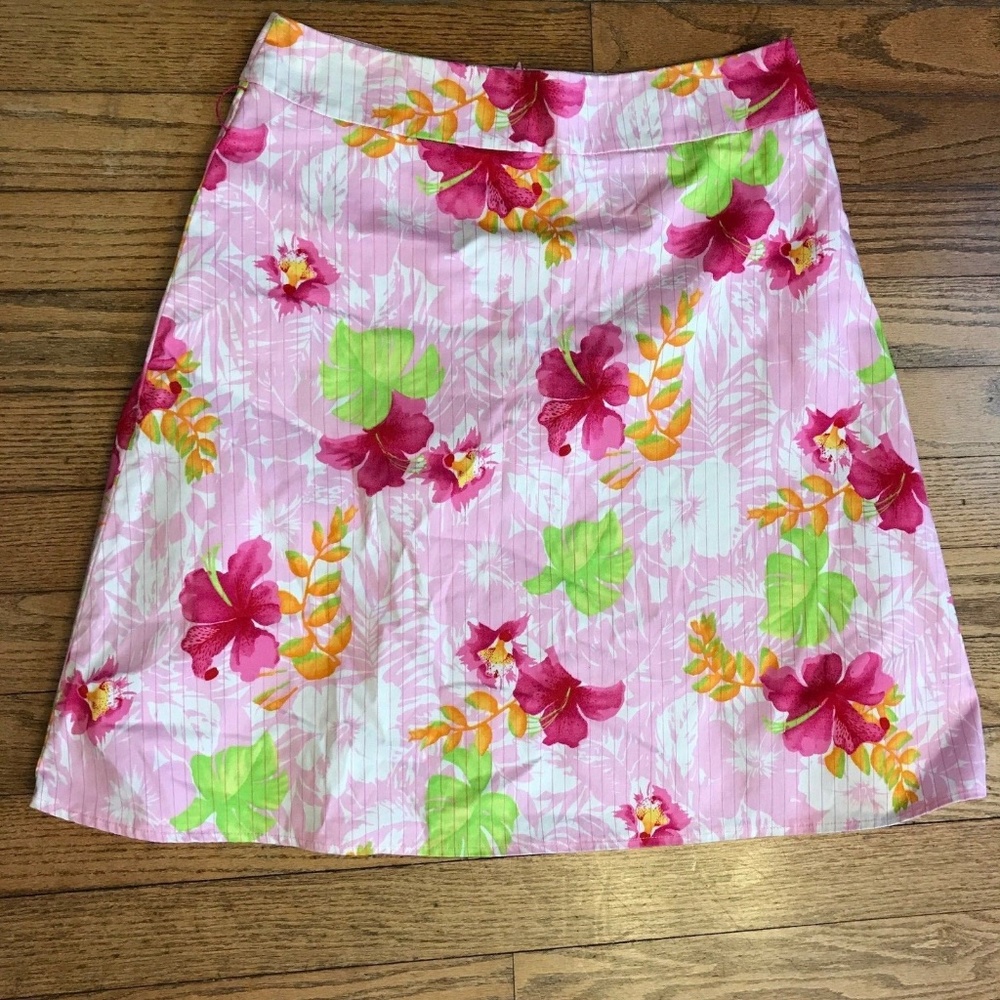 Relativity Tag Size 16 Pink Floral A-Line Skirt